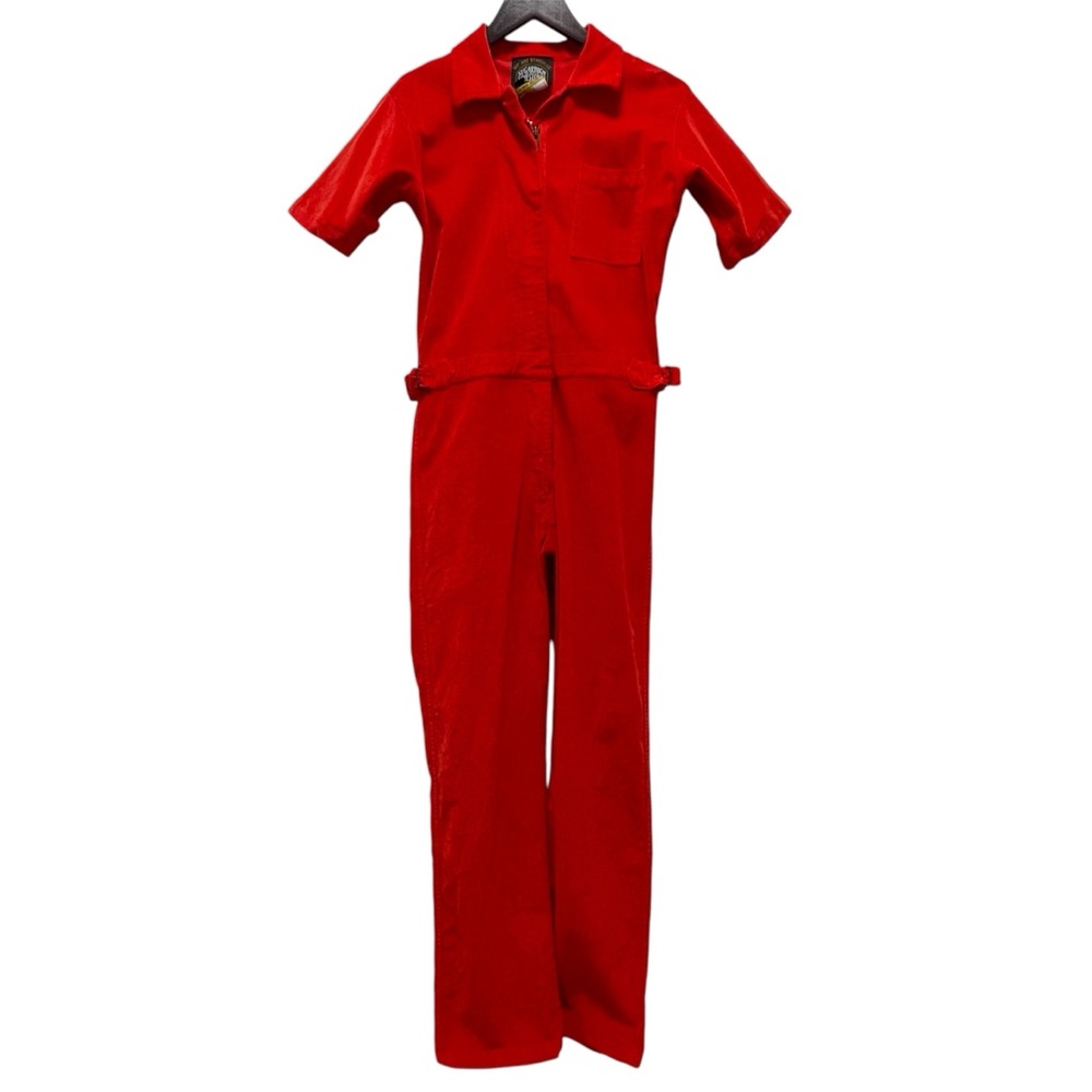 Sugarhigh Lovestoned Corduroy Short Sleeve Red Boilersuit Size X-Small